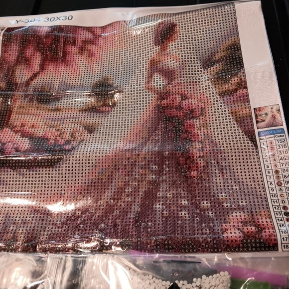 Other - Elegant Pink Bride  Diamond Painting Kit 30x30